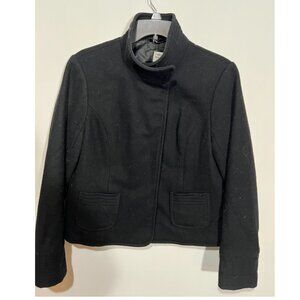 Old Navy - Wool Black Jacket - Similar to Pea Coat  - Tall Collar - Size Medium